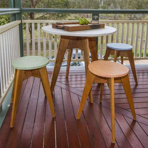 "Once Upon A Queenslander" Eco Recycled Cafe Style Round Dining Table "Once Upon A Queenslander" Eco Recycled Cafe Style Round Dining Table