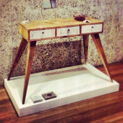 "Once Upon A Queenslander" Eco Recycled Console / Dressing Table in White "Once Upon A Queenslander" Eco Recycled Console / Dressing Table in White