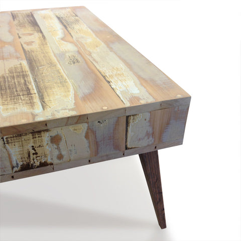 "Once Upon A Queenslander" Eco Recycled Retro Coffee Table With 4 Drawers "Once Upon A Queenslander" Eco Recycled Retro Coffee Table With 4 Drawers