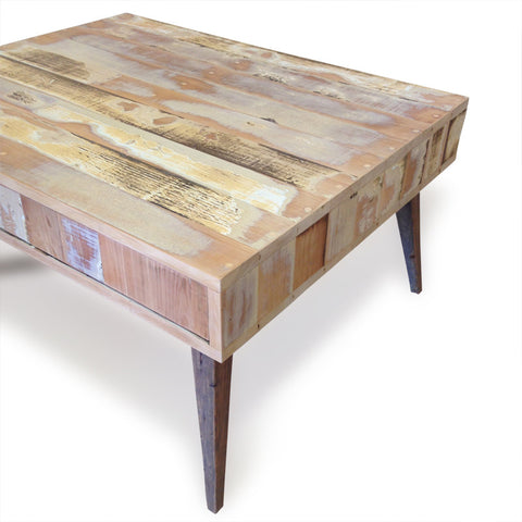 "Once Upon A Queenslander" Eco Recycled Retro Coffee Table With 4 Drawers "Once Upon A Queenslander" Eco Recycled Retro Coffee Table With 4 Drawers