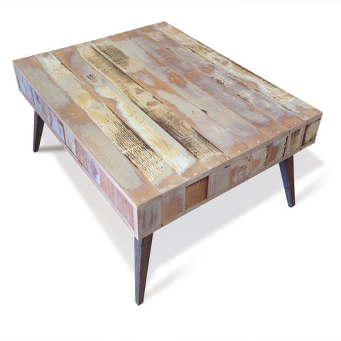 "Once Upon A Queenslander" Eco Recycled Retro Coffee Table With 4 Drawers "Once Upon A Queenslander" Eco Recycled Retro Coffee Table With 4 Drawers