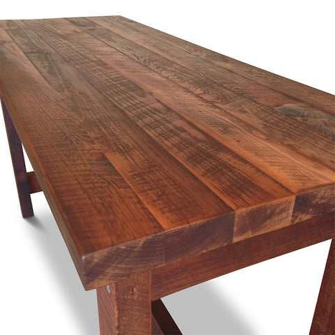 "Once Upon A Queenslander" Industrial Recycled High Bench Table Dark Walnut Finish (SUPERSIZED) "Once Upon A Queenslander" Industrial Recycled High Bench Table Dark Walnut Finish (SUPERSIZED)