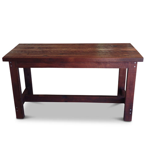 "Once Upon A Queenslander" Industrial Recycled High Bench Table Dark Walnut Finish (SUPERSIZED)