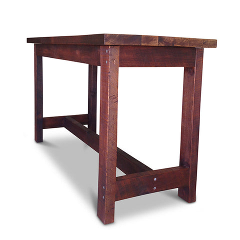 "Once Upon A Queenslander" Industrial Recycled High Bench Table Dark Walnut Finish (SUPERSIZED) "Once Upon A Queenslander" Industrial Recycled High Bench Table Dark Walnut Finish (SUPERSIZED)