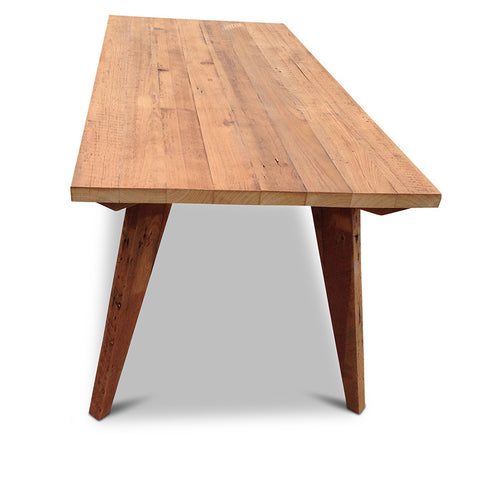 Modern Mid Century Retro Recycled Dining Table in Natural Large (2m)