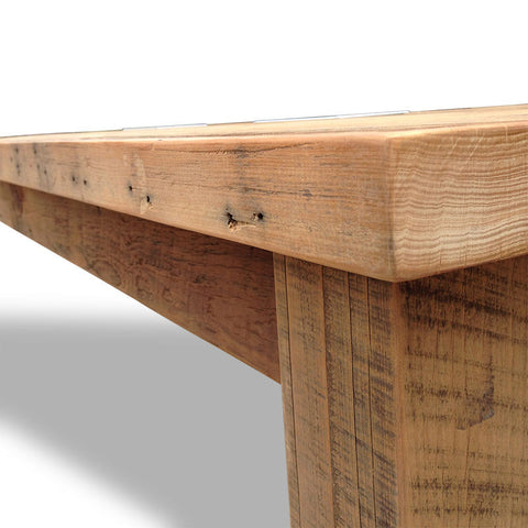 Modern Rustic Recycled Boardroom Table in Natural with Built-In Desk Modules Modern Rustic Recycled Boardroom Table in Natural with Built-In Desk Modules