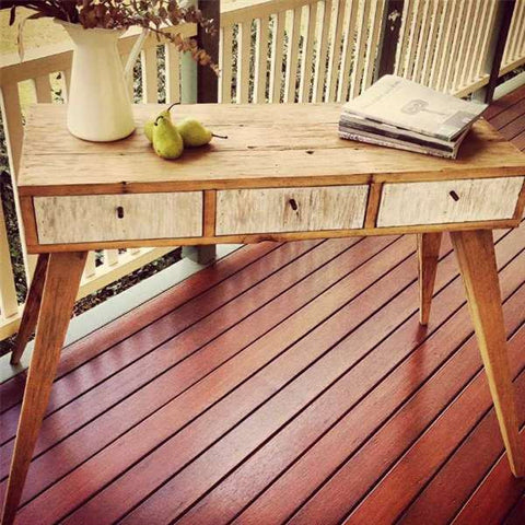 Once Upon A Queenslander Eco Recycled Console / Dressing Table in Mint Once Upon A Queenslander Eco Recycled Console / Dressing Table in Mint