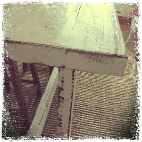 Eco Recycled High Bench Table - Example Of The White Finish Eco Recycled High Bench Table - Example Of The White Finish