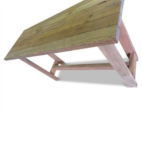 "Once Upon A Queenslander" Eco Recycled High Bench Table in Natural with Wheels (SUPERSIZED) "Once Upon A Queenslander" Eco Recycled High Bench Table in Natural with Wheels (SUPERSIZED)