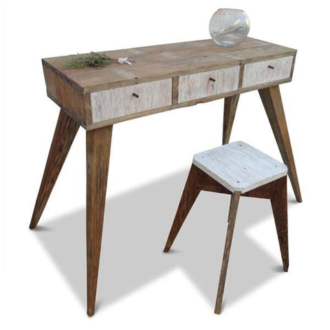 "Once Upon A Queenslander" Eco Recycled Console / Dressing Table in White "Once Upon A Queenslander" Eco Recycled Console / Dressing Table in White