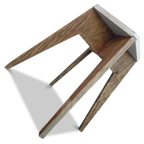 "Once Upon A Queenslander" Eco Recycled Stool in White "Once Upon A Queenslander" Eco Recycled Stool in White