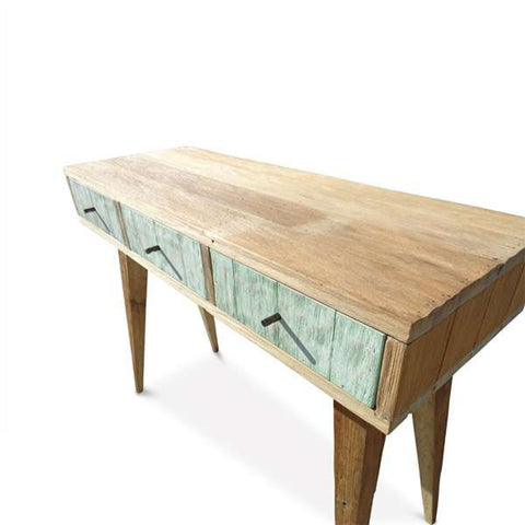 "Once Upon A Queenslander" Eco Recycled Retro Hall Table / Console / Dressing Table / Desk in Mint "Once Upon A Queenslander" Eco Recycled Retro Hall Table / Console / Dressing Table / Desk in Mint