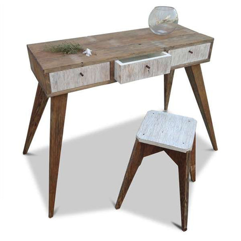 "Once Upon A Queenslander" Eco Recycled Stool in White "Once Upon A Queenslander" Eco Recycled Stool in White