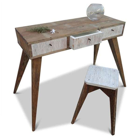 "Once Upon A Queenslander" Eco Recycled Stool in White "Once Upon A Queenslander" Eco Recycled Stool in White