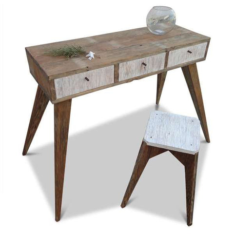 "Once Upon A Queenslander" Eco Recycled Stool in White "Once Upon A Queenslander" Eco Recycled Stool in White
