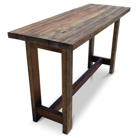 "Once Upon A Queenslander" Eco Recycled High Bench Table in Dark Walnut "Once Upon A Queenslander" Eco Recycled High Bench Table in Dark Walnut