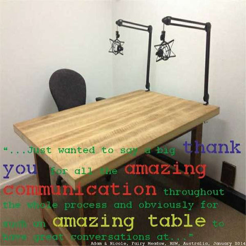 " Eco Recycled High Bench Table in Natural Testimonial " Eco Recycled High Bench Table in Natural Testimonial