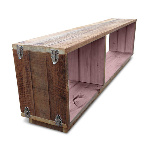 "Once Upon A Queenslander" Eco Recycled Modular Bookcase / Bench / TV Stand in Blush Pink "Once Upon A Queenslander" Eco Recycled Modular Bookcase / Bench / TV Stand in Blush Pink