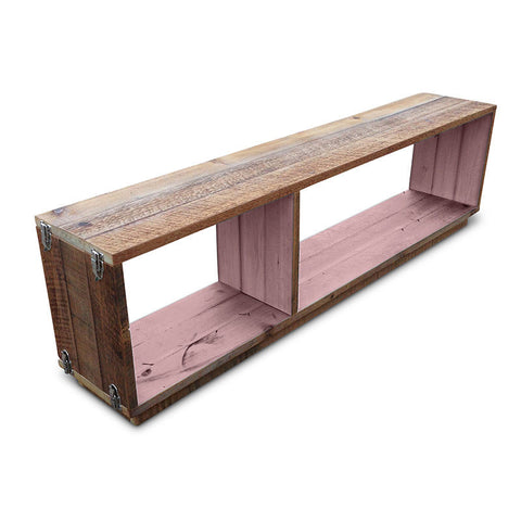 "Once Upon A Queenslander" Eco Recycled Modular Bookcase / Bench / TV Stand in Blush Pink "Once Upon A Queenslander" Eco Recycled Modular Bookcase / Bench / TV Stand in Blush Pink