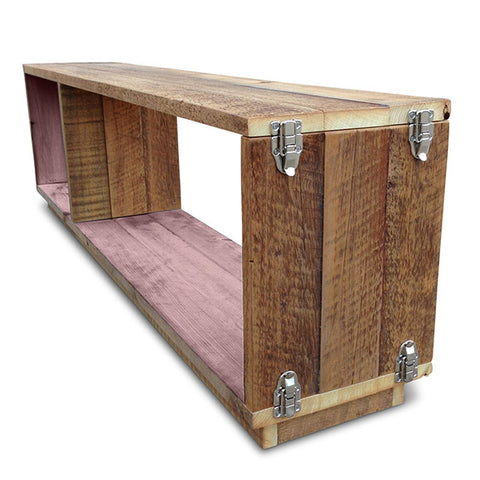 "Once Upon A Queenslander" Eco Recycled Modular Bookcase / Bench / TV Stand in Blush Pink "Once Upon A Queenslander" Eco Recycled Modular Bookcase / Bench / TV Stand in Blush Pink