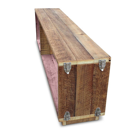 "Once Upon A Queenslander" Eco Recycled Modular Bookcase / Bench / TV Stand in Blush Pink "Once Upon A Queenslander" Eco Recycled Modular Bookcase / Bench / TV Stand in Blush Pink