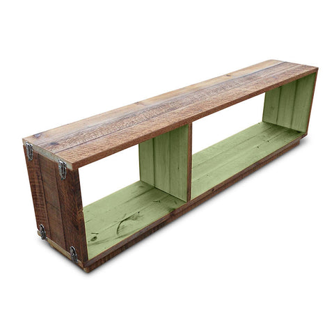 "Once Upon A Queenslander" Eco Recycled Modular Bookcase / Bench / TV Stand in Mint Green "Once Upon A Queenslander" Eco Recycled Modular Bookcase / Bench / TV Stand in Mint Green