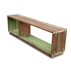 "Once Upon A Queenslander" Eco Recycled Modular Bookcase / Bench / TV Stand in Mint Green