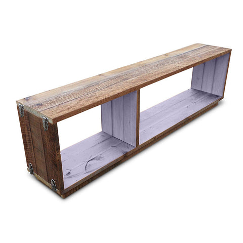"Once Upon A Queenslander" Eco Recycled Modular Bookcase / Bench / TV Stand in Pastel Lilac "Once Upon A Queenslander" Eco Recycled Modular Bookcase / Bench / TV Stand in Pastel Lilac