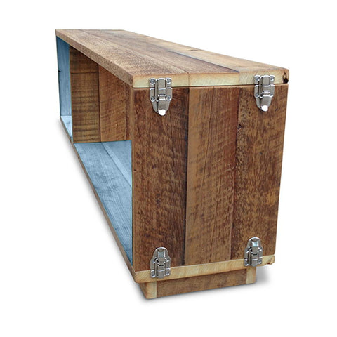 "Once Upon A Queenslander" Eco Recycled Modular Bookcase / Bench / TV Stand in Powder Blue "Once Upon A Queenslander" Eco Recycled Modular Bookcase / Bench / TV Stand in Powder Blue