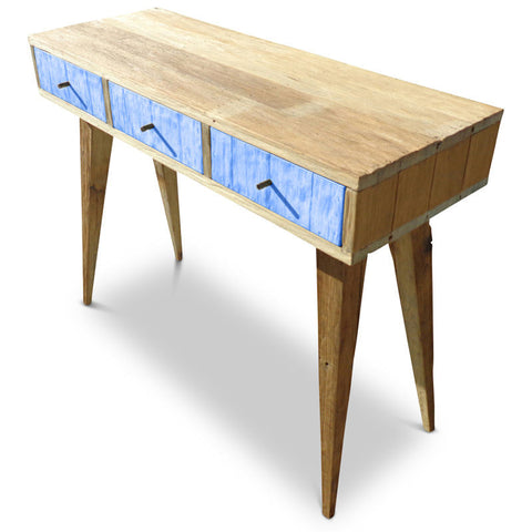 "Once Upon A Queenslander" Eco Recycled Retro Hall Table / Console / Dressing Table / Desk in Navy Blue "Once Upon A Queenslander" Eco Recycled Retro Hall Table / Console / Dressing Table / Desk in Navy Blue