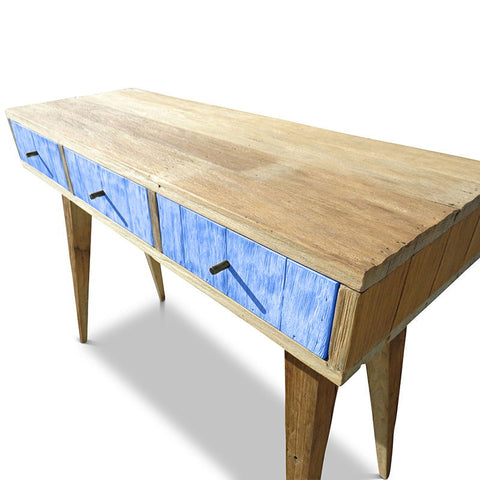 "Once Upon A Queenslander" Eco Recycled Retro Hall Table / Console / Dressing Table / Desk in Navy Blue "Once Upon A Queenslander" Eco Recycled Retro Hall Table / Console / Dressing Table / Desk in Navy Blue