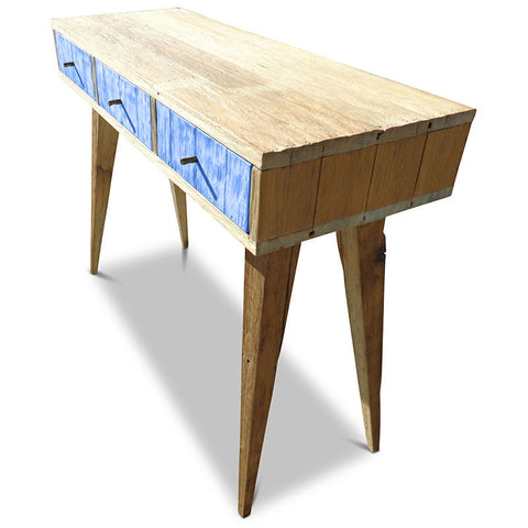 "Once Upon A Queenslander" Eco Recycled Retro Hall Table / Console / Dressing Table / Desk in Navy Blue "Once Upon A Queenslander" Eco Recycled Retro Hall Table / Console / Dressing Table / Desk in Navy Blue