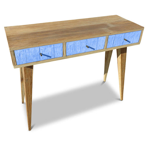 "Once Upon A Queenslander" Eco Recycled Retro Hall Table / Console / Dressing Table / Desk in Navy Blue "Once Upon A Queenslander" Eco Recycled Retro Hall Table / Console / Dressing Table / Desk in Navy Blue
