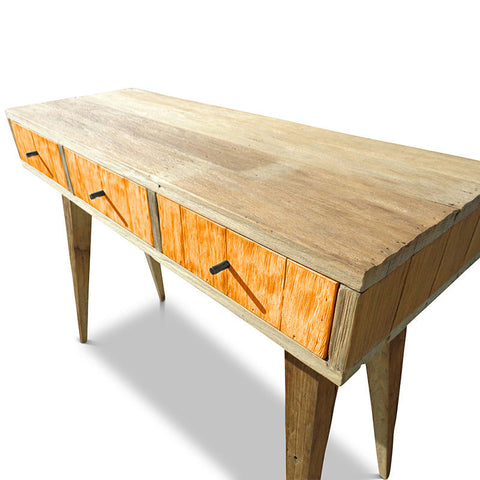 Retro Modern Mid Century Eco Recycled Retro Hall Table / Console / Dressing Table / Desk in Orange