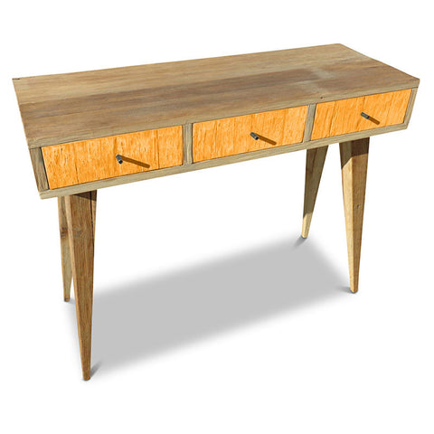 "Once Upon A Queenslander" Eco Recycled Retro Hall Table / Console / Dressing Table / Desk in Orange "Once Upon A Queenslander" Eco Recycled Retro Hall Table / Console / Dressing Table / Desk in Orange