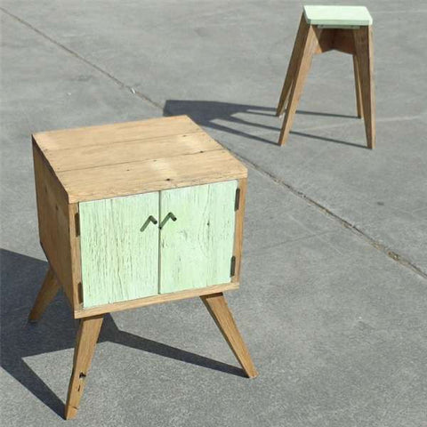 "Once Upon A Queenslander" Eco Recycled Stool in Mint "Once Upon A Queenslander" Eco Recycled Stool in Mint