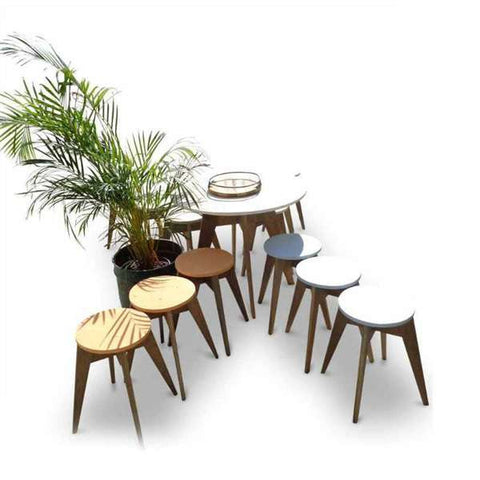 "Once Upon A Queenslander" Eco Recycled Cafe Style Round Dining Table "Once Upon A Queenslander" Eco Recycled Cafe Style Round Dining Table