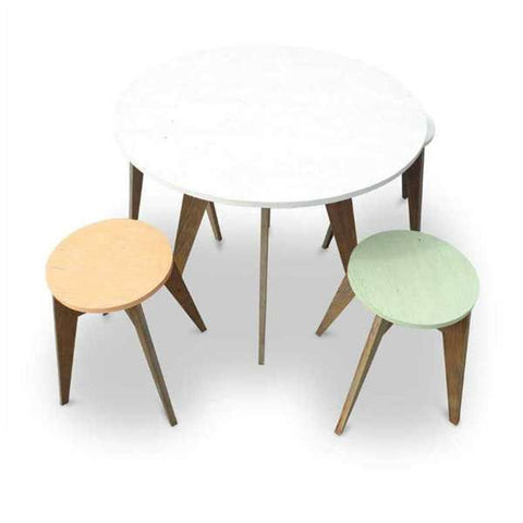 "Once Upon A Queenslander" Eco Recycled Cafe Style Round Dining Table "Once Upon A Queenslander" Eco Recycled Cafe Style Round Dining Table