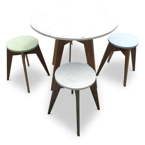 "Once Upon A Queenslander" Eco Recycled Cafe Style Round Dining Table "Once Upon A Queenslander" Eco Recycled Cafe Style Round Dining Table