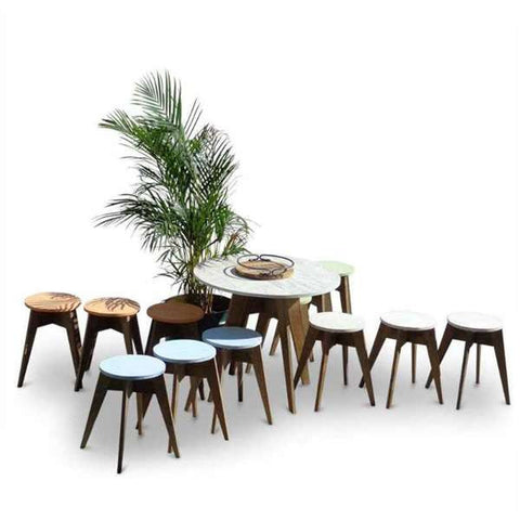 "Once Upon A Queenslander" Eco Recycled Cafe Style Round Dining Table "Once Upon A Queenslander" Eco Recycled Cafe Style Round Dining Table