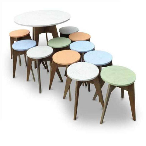 "Once Upon A Queenslander" Eco Recycled Cafe Style Round Dining Table "Once Upon A Queenslander" Eco Recycled Cafe Style Round Dining Table