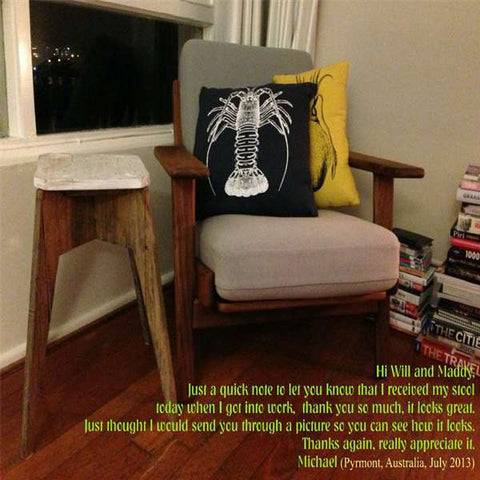 "Once Upon A Queenslander" Eco Recycled Stool in White Testimonial