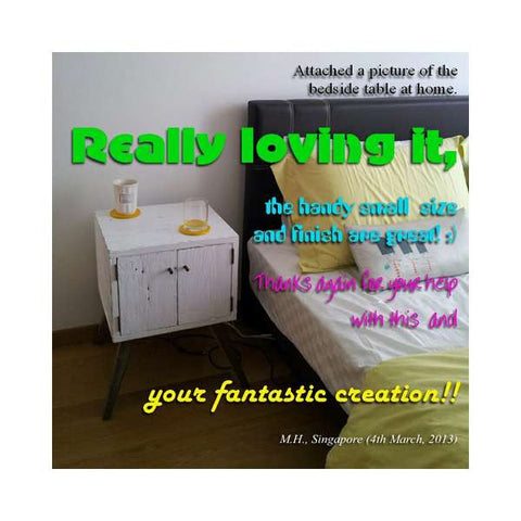 "Once Upon A Queenslander" Eco Recycled Bedside Table With Drawers "Once Upon A Queenslander" Eco Recycled Bedside Table With Drawers