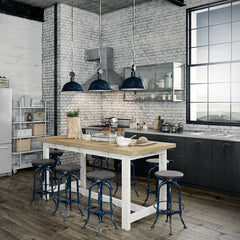 "Once Upon A Queenslander" Eco Recycled High Bench Table in White & Natural (SUPERSIZED)