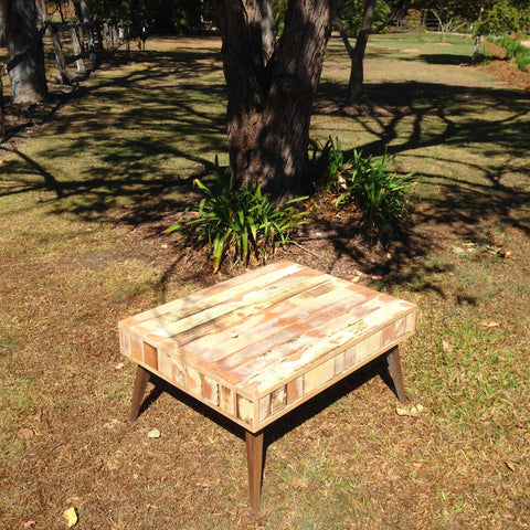 "Once Upon A Queenslander" Eco Recycled Retro Coffee Table With 4 Drawers "Once Upon A Queenslander" Eco Recycled Retro Coffee Table With 4 Drawers
