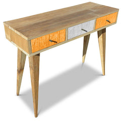 "Once Upon A Queenslander" Eco Recycled Retro Hall Table / Console / Dressing Table / Desk in Orange & White