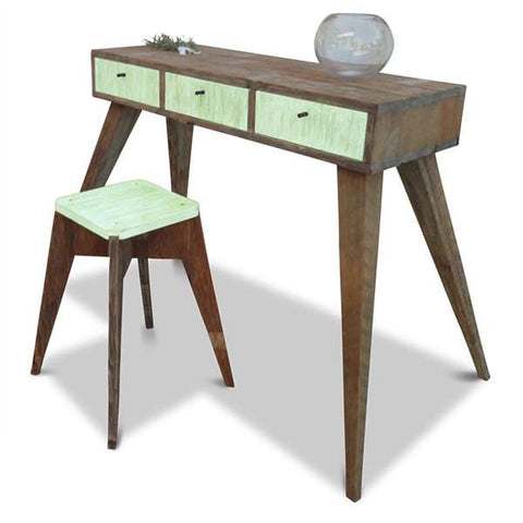 Once Upon A Queenslander Eco Recycled Console / Dressing Table in Mint