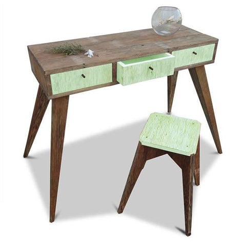 Once Upon A Queenslander Eco Recycled Console / Dressing Table in Mint Once Upon A Queenslander Eco Recycled Console / Dressing Table in Mint