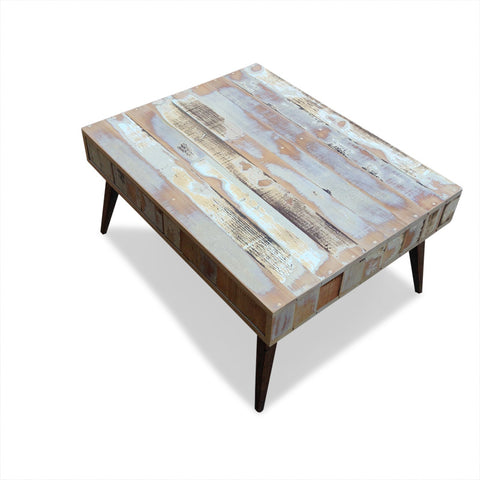 "Once Upon A Queenslander" Eco Recycled Retro Coffee Table With 4 Drawers "Once Upon A Queenslander" Eco Recycled Retro Coffee Table With 4 Drawers