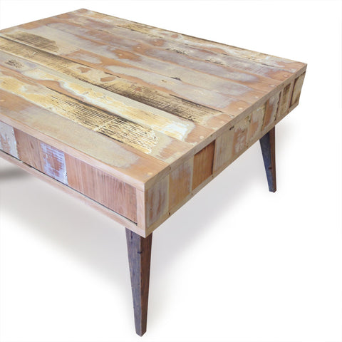 "Once Upon A Queenslander" Eco Recycled Retro Coffee Table With 4 Drawers